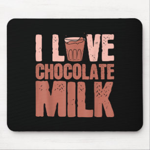 Mousepad Eu Adoro Chocolate Comida De Leite Comendo Cotas D
