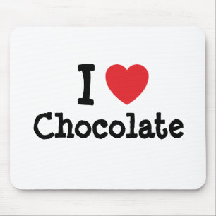 Mousepad Eu adoro chocolate coração T-Shirt