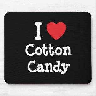 Mousepad Eu adoro Cotton Candy Heart Shirt