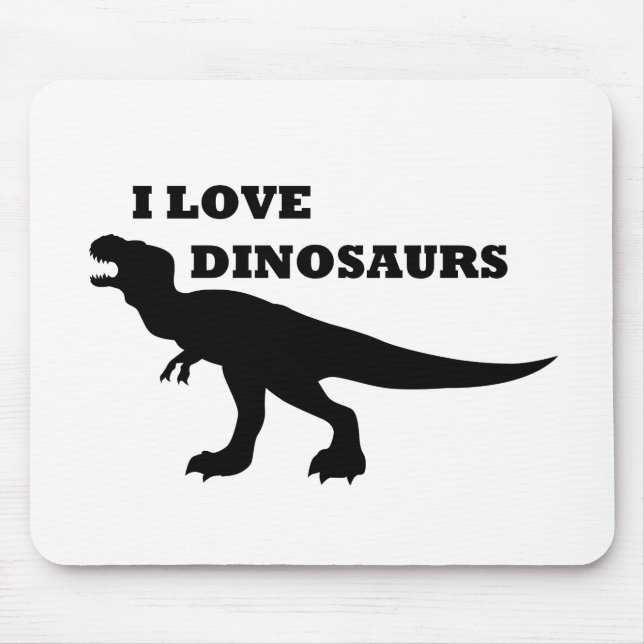 Mousepad Eu Adoro Dinossauros! (Frente)