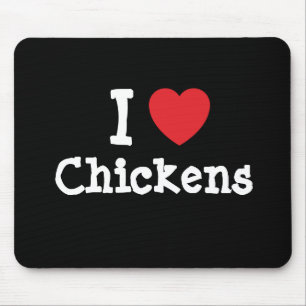 Mousepad Eu adoro frango personalizado personalizado