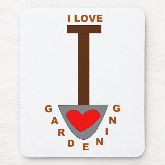 Mousepad Eu Adoro Jardinagem De Bocal (Frente)