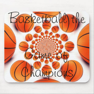 Mousepad Eu adoro jogo de basquete bonito de campeões