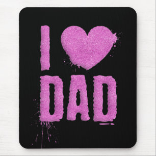 Mousepad Eu Adoro Pai Típica De Brilho Rosa Pad do mouse