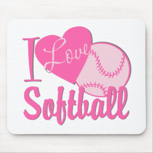 Mousepad Eu Adoro Pink Softball