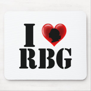 Mousepad Eu adoro RBG Mulheres Direitos Feministas