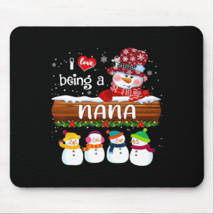 Mousepad Eu adoro ser um Nana Snowman Divertido Feliz Natal