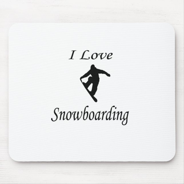 Mousepad Eu Adoro Snowboard (Frente)