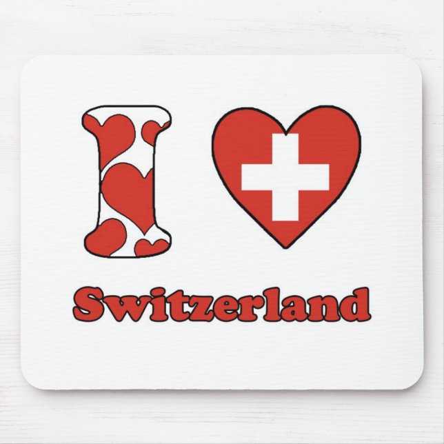 Mousepad Eu adoro Suiça (Frente)