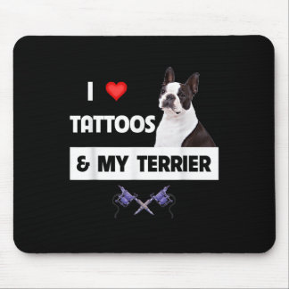 Mousepad Eu Adoro Tatuagens E Meu Cachorro Collie Da Fronte