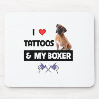 Eu Adoro Tatuagens E Meu Cachorro De Boxer Tatuado