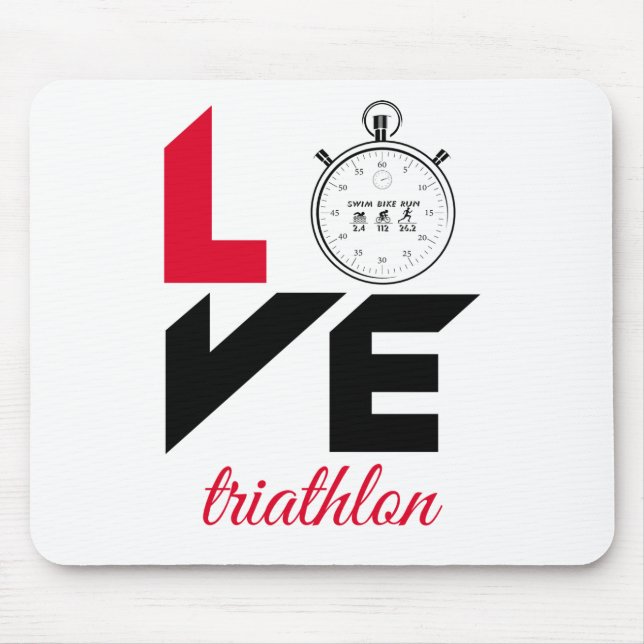 Mousepad Eu adoro triatlo (Frente)