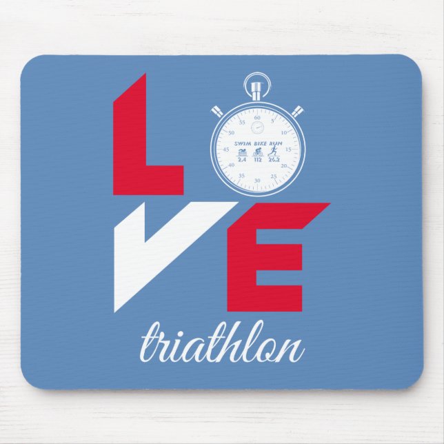 Mousepad Eu adoro triatlo (Frente)