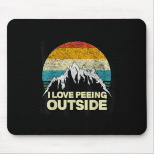 Mousepad Eu Adoro Urinar ao Ar Livre - Homem Divertido ao A