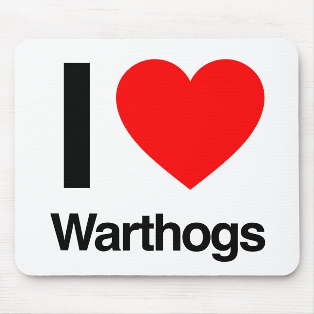 Mousepad eu adoro warthogs (Frente)