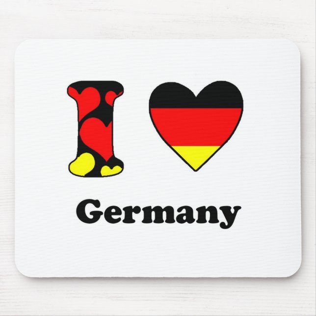Mousepad Eu amo a Alemanha (Frente)