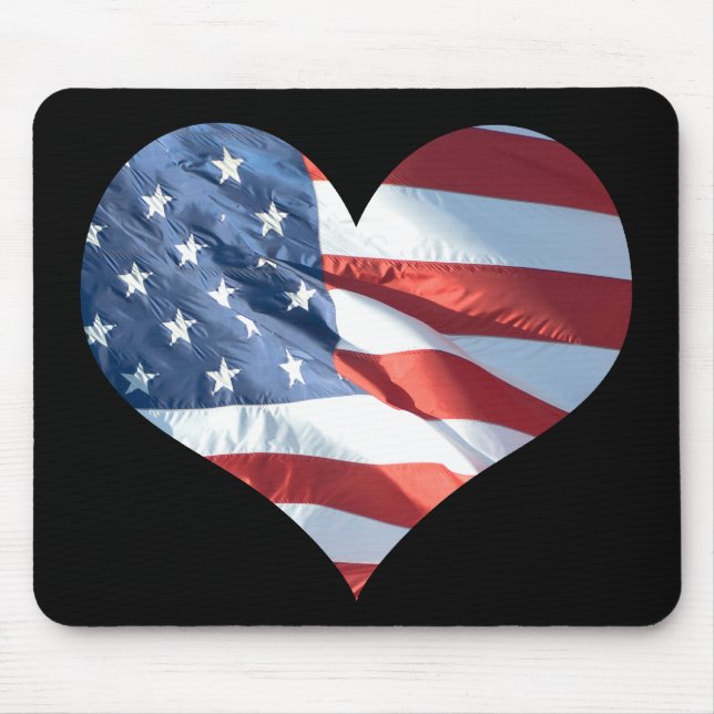 Mousepad Eu Amo A América - Sinalizador Americano Formatado (Frente)