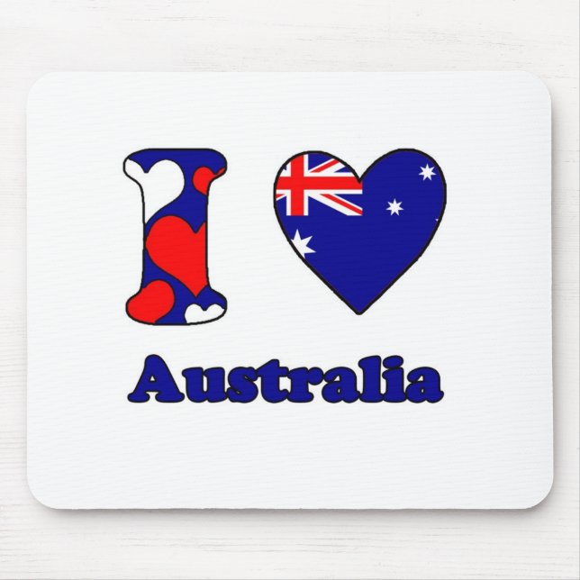 Mousepad Eu amo a Austrália (Frente)