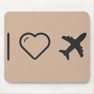 Mousepad Eu amo a aviação