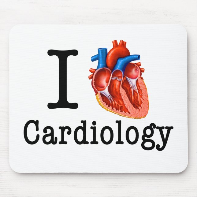 Mousepad Eu amo a cardiologia (Frente)