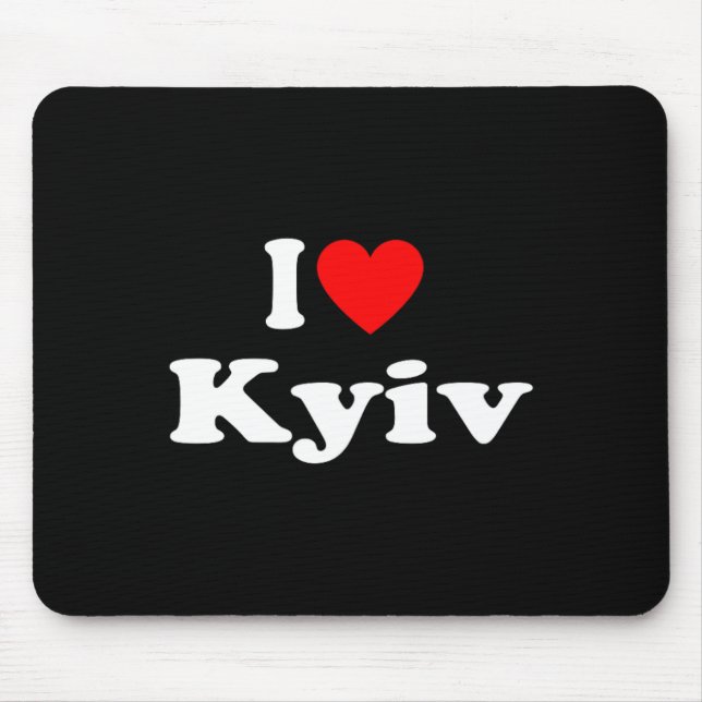 Mousepad Eu Amo a Cidade de Kiev Ucrânia Clique  (Frente)