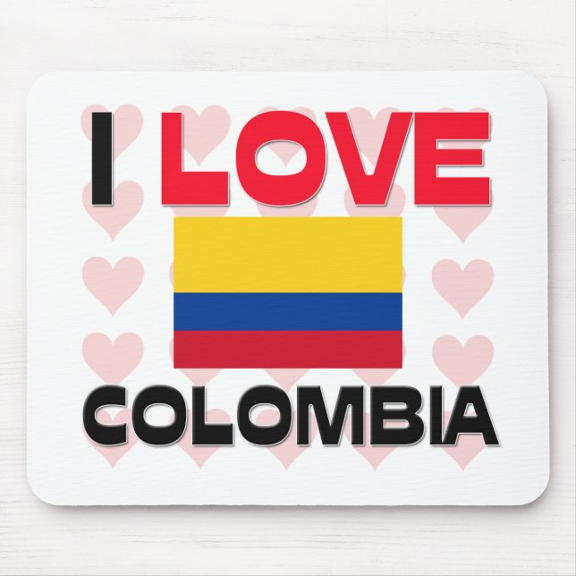 Mousepad Eu amo a Colômbia (Frente)