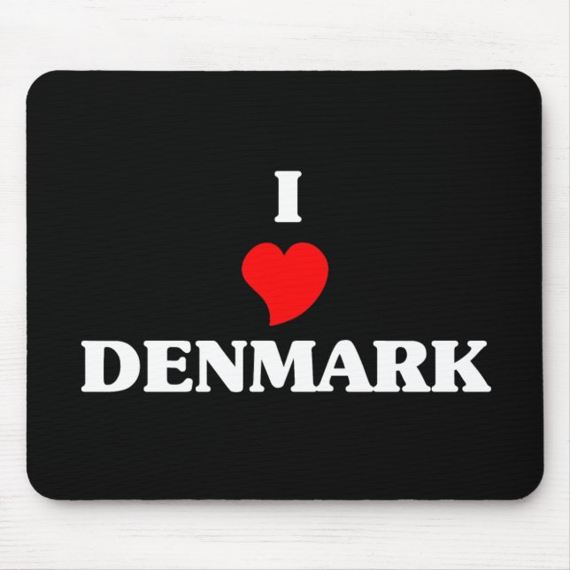 Mousepad Eu amo a Dinamarca (Frente)