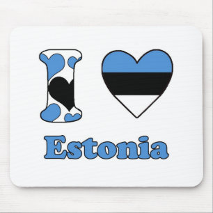 Mousepad Eu amo a Estônia