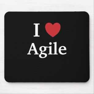 Mousepad Eu amo a ideia ágil do presente do gestor de