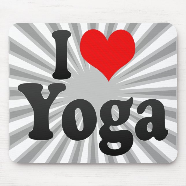 Mousepad Eu amo a ioga (Frente)