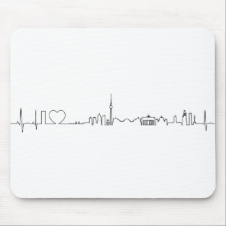 Mousepad Eu amo a lembrança de Berlim (estilo do ecg)