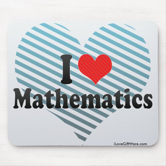 Mousepad Eu amo a matemática (Frente)