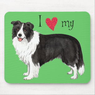 Mousepad Eu Amo a minha Borda Collie