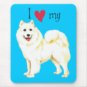 Mousepad Eu Amo a minha Samoia