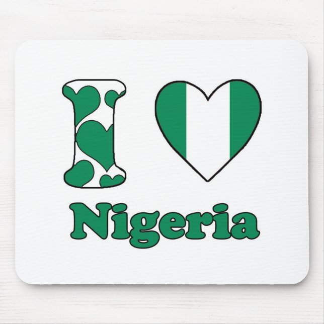 Mousepad Eu amo a Nigéria (Frente)