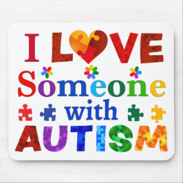 Mousepad Eu amo alguém com AUTISM