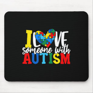 Mousepad Eu Amo Alguém Com Autismo Conscientização Autista 