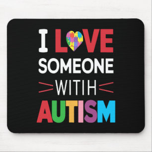 Mousepad Eu Amo Alguém Com Autismo Sensibilização Homens Mu