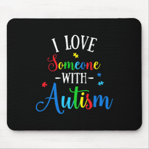 Mousepad Eu Amo Alguém Com Autismo Sensibilização Homens Mu