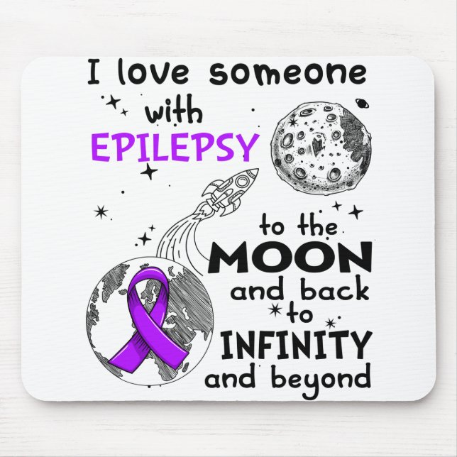 Mousepad Eu amo alguém com consciência de epilepsia (Frente)