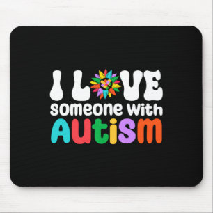 Mousepad Eu Amo Alguém Com Consciência do Autismo Mãe de Au