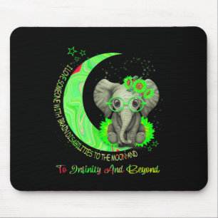 Mousepad Eu Amo Alguém Com Deficiência Cerebral À Lua