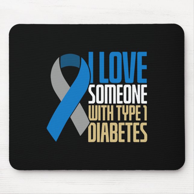 Mousepad Eu Amo Alguém Com Diabetes Tipo 1 (Frente)