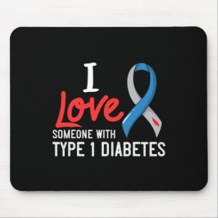 Mousepad Eu Amo Alguém Com Diabetes Tipo 1 Dando Diabetes