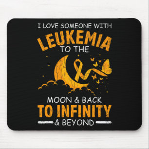 Mousepad Eu Amo Alguém Com Leucemia Feliz Consciência Ribbo
