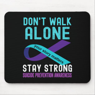 Mousepad Eu Amo Alguém Que Prevenir Suicídio Em Teal-Purple