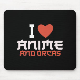 Mousepad Eu Amo Anime Orcas  