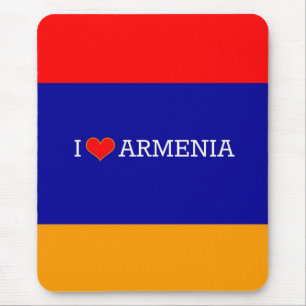 Mousepad Eu Amo Armênia, bandeira da Armênia
