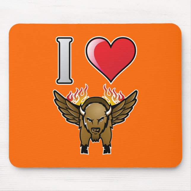 Mousepad Eu amo as asas de frango fritas (Frente)