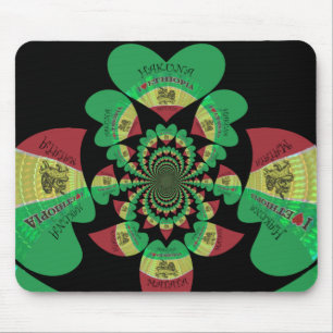 Mousepad Eu amo as cores adoráveis do coração na Etiópia